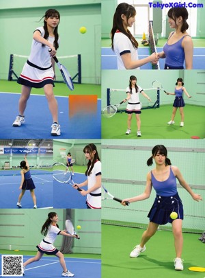 A woman holding two tennis balls in her hands.